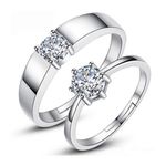 Buy Crunchy Fashion 2PCS Couples Rings Stainless Steel Ring - Purplle