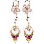 Buy Crunchy Fashion Boho Beaded Alloy Matel Hoop Earrings - Purplle