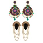 Buy Crunchy Fashion Bohemian Party Girl Black Dangle Earring - Purplle