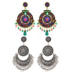 Buy Crunchy Fashion Bohemian The Tribal Muse Multi-Color Beads Earrings - Purplle