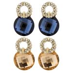 Buy Crunchy Fashion Gold-Toned & Blue Stone-Studded - Purplle