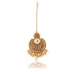 Buy Crunchy Fashion Metal Gold Earrings and Tika Set - Purplle