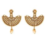 Buy Crunchy Fashion Royal Bling Gold Plated Earrings and Tika Jewellry Set - Purplle