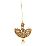 Buy Crunchy Fashion Royal Bling Gold Plated Earrings and Tika Jewellry Set - Purplle