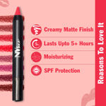 Buy NY Bae Mets Matte Lip Crayon | Satin Texture | Pink | Enriched with Vitamin E - For That Extra Bases 36 (2.8 g) - Purplle