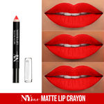 Buy NY Bae Mets Matte Lip Crayon | Satin Texture | Red | Enriched with Vitamin E - For Uncle Charlie 38 (2.8 g) - Purplle