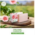 Buy Organic Harvest Gentle Cleansing Bathing Bar With Rose Extracts | Ideal For All Skin Types 1 Pc - Purplle