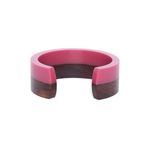 Buy Golden Peacock Handcrafted Sheesham Wood Pink-Brown Bangle - Purplle