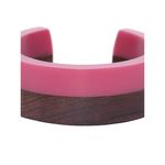 Buy Golden Peacock Handcrafted Sheesham Wood Pink-Brown Bangle - Purplle