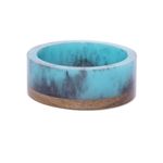 Buy Golden Peacock Handcrafted Sheesham Blue-Brown Bangle - Purplle