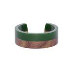 Buy Golden Peacock Handcrafted Sheesham Green-Brown Bangle - Purplle