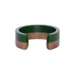 Buy Golden Peacock Handcrafted Sheesham Green-Brown Bangle - Purplle