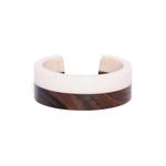 Buy Golden Peacock Handcrafted Sheesham White-Brown Bangle - Purplle