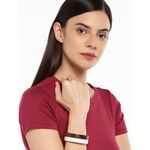 Buy Golden Peacock Handcrafted Sheesham White-Brown Bangle - Purplle