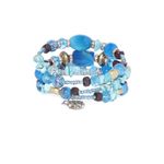 Buy Golden Peacock Blue Tassel Multi-layer Bracelet - Purplle