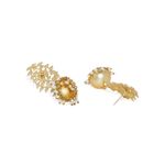 Buy Golden Peacock Gold Plated Lead Doom Shaped Earring - Purplle