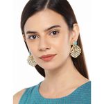 Buy Golden Peacock Gold Plated Blue Turquoise Earring - Purplle