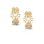 Buy Golden PeacockGold Plated Goat Shaped Dome Jhumka Earring - Purplle