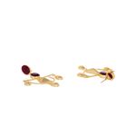 Buy Golden Peacock Gold Plated Maroon Drop Earring - Purplle