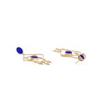 Buy Golden Peacock Gold Plated Blue Drop Earring - Purplle