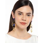 Buy Golden Peacock Gold Plated Blue Drop Earring - Purplle