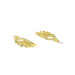 Buy Golden Peacock Yellow Resin Tassel Earring - Purplle
