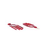 Buy Golden Peacock Red Resin Tassel Earring - Purplle