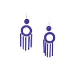 Buy Golden Peacock Purple Resin Tassel Earring - Purplle