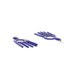 Buy Golden Peacock Purple Resin Tassel Earring - Purplle