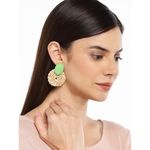 Buy Golden Peacock Cane Round Stud Earring - Purplle
