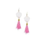 Buy Golden Peacock Pink Rose Tassel Earring - Purplle