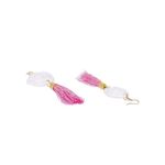 Buy Golden Peacock Pink Rose Tassel Earring - Purplle
