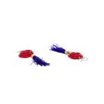 Buy Golden Peacock Red Rose Tassel Earring - Purplle