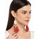 Buy Golden Peacock Resin Star Shaped Red Earring - Purplle