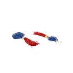 Buy Golden Peacock Blue Rose Tassel Earring - Purplle