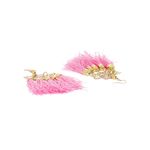 Buy Golden Peacock Pink Tassel Earring - Purplle
