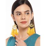 Buy Golden Peacock Yellow Tassel Earring - Purplle