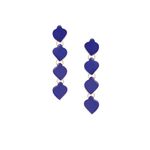 Buy Golden Peacock Blue Resin Heart Earring - Purplle