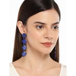 Buy Golden Peacock Blue Resin Heart Earring - Purplle