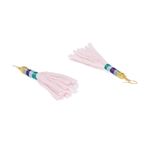 Buy Golden Peacock Pink Tassel Earring - Purplle