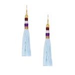 Buy Golden Peacock Light Blue Tassel Earring - Purplle