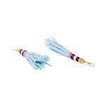 Buy Golden Peacock Light Blue Tassel Earring - Purplle