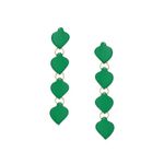 Buy Golden Peacock Green Resin Heart Earring - Purplle