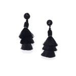 Buy Golden Peacock Black Tassel Earring - Purplle