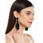 Buy Golden Peacock Black Tassel Earring - Purplle