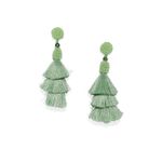 Buy Golden Peacock Green Tassel Earring - Purplle