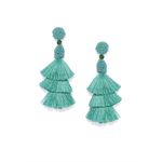 Buy Golden Peacock Green Tassel Earring - Purplle