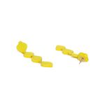 Buy Golden Peacock Yellow Resin Heart Shaped Earring - Purplle