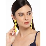Buy Golden Peacock Yellow Resin Heart Shaped Earring - Purplle