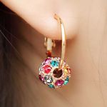 Buy Sukkhi Glittery Crystals from Swarovski Hoops Gold Plated Earring for Women and Girls - Purplle